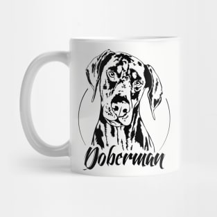 Funny Doberman Pinscher dog lover dog portrait Mug